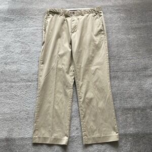 Eddie Bauer Wrinkle Resistant Pleated khaki Dress‎ Pants Size 35